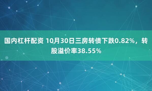 国内杠杆配资 10月30日三房转债下跌0.82%,转股溢价率38.55%